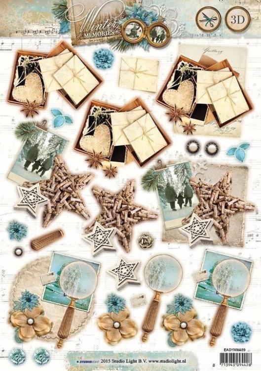 Studio Light A4 Gestantzte 3D Bogen Winter Memories #489