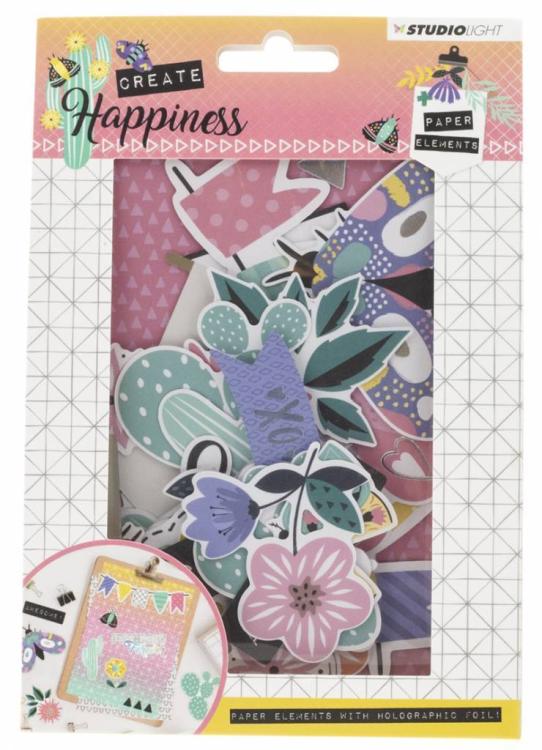 Studio Light Die Cut Paper Set Create Happiness nr.648