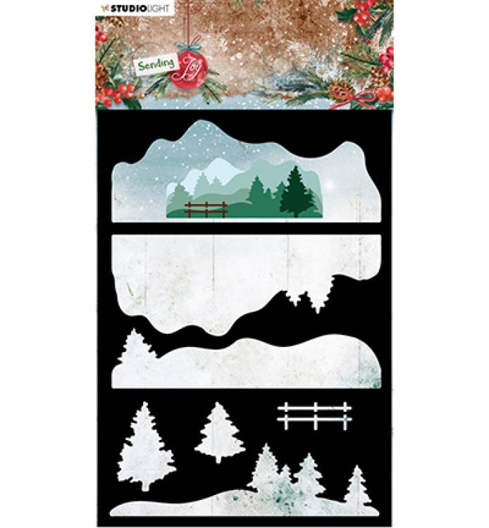 Studio Light Essential Mask Stencil Winter Landscape #33