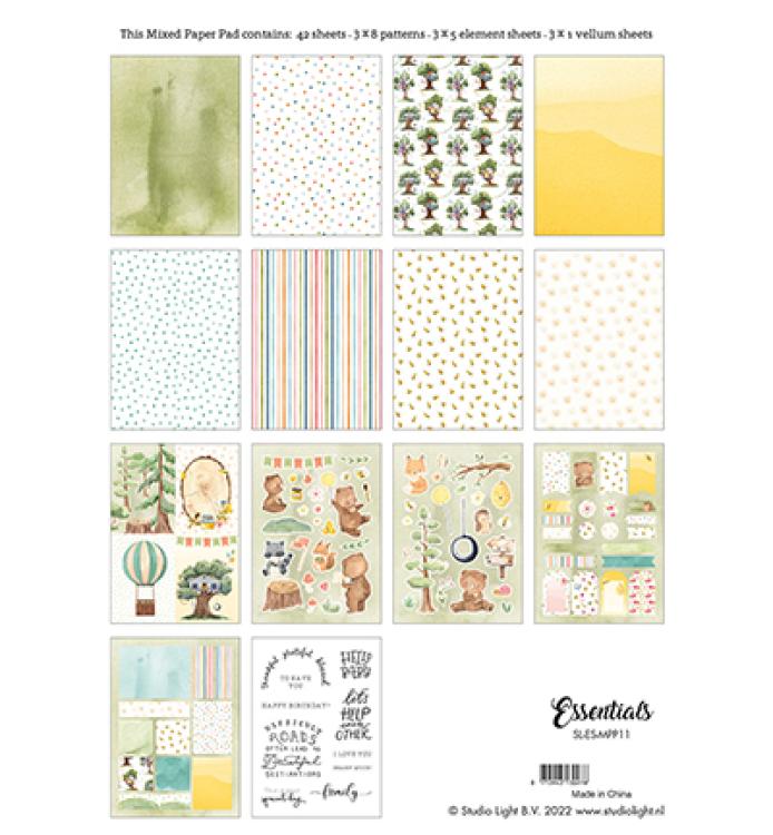 Studio Light Mixed Paper Pad Pattern Paper Essentials nr.11