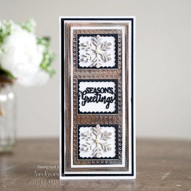 Sue Wilson Craft Die Aperture Trio Inner Scalloped Rectangle CED1263