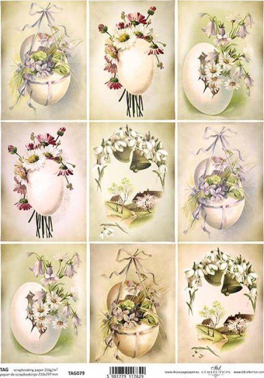 ITD Collection A4 Scrapbooking Paper Easter TAG0079