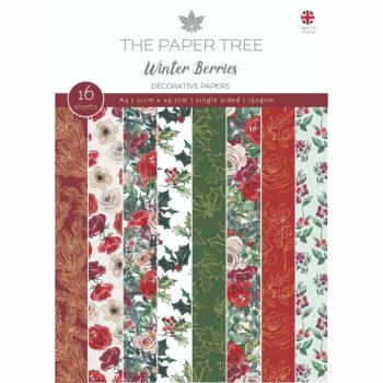 The Paper Tree A4 Decorative Papers Winter Berries #1231