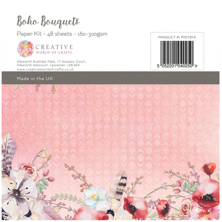 The Paper Tree Boho Bouquets 8x8 Paper Kit