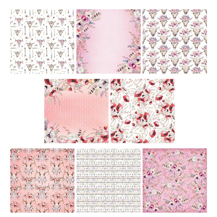 The Paper Tree Boho Bouquets 8x8 Paper Pad