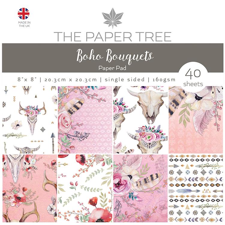 The Paper Tree Boho Bouquets 8x8 Paper Pad