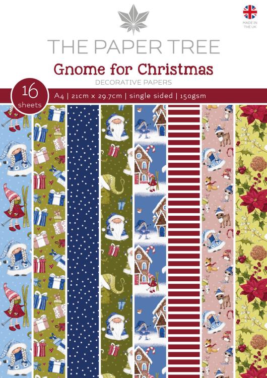 The Paper Tree Gnome for Christmas A4 Decorative Papers 