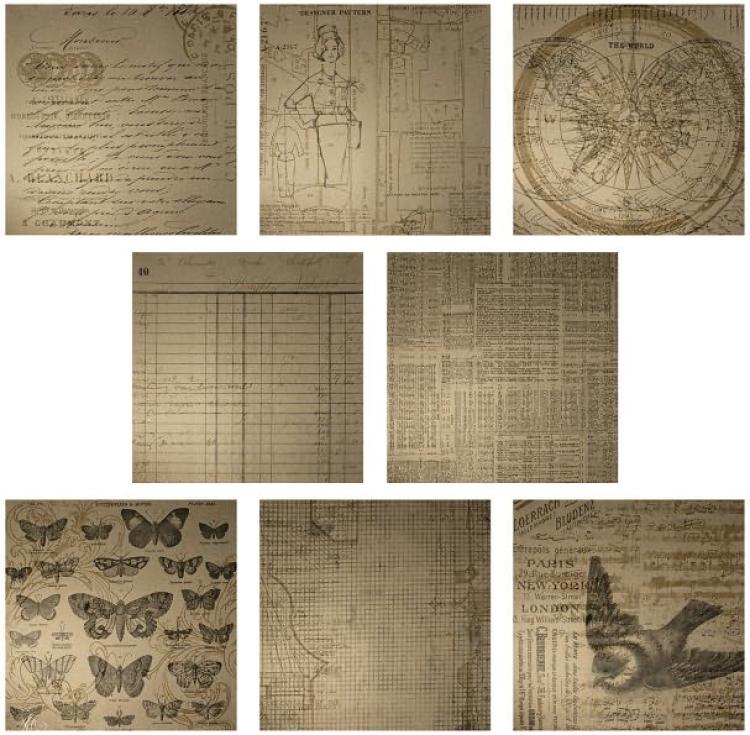 Tim Holtz 12x12 Paper Stash Kraft Resist