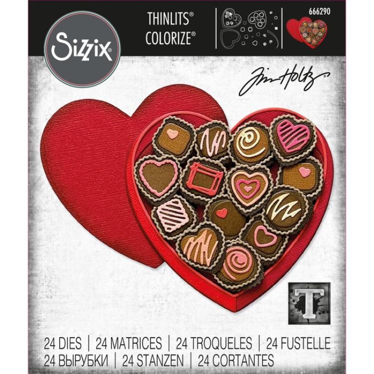 Tim Holtz Thinlits Colorize Dies 24 Pk True Love #666290