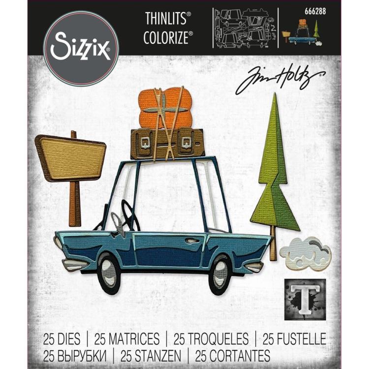 Tim Holtz Thinlits Colorize Dies 25 Pk Road Trip #666288