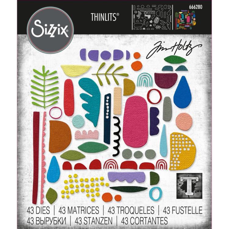 Tim Holtz Thinlits Dies 43 Pk Abstract Elements #666280