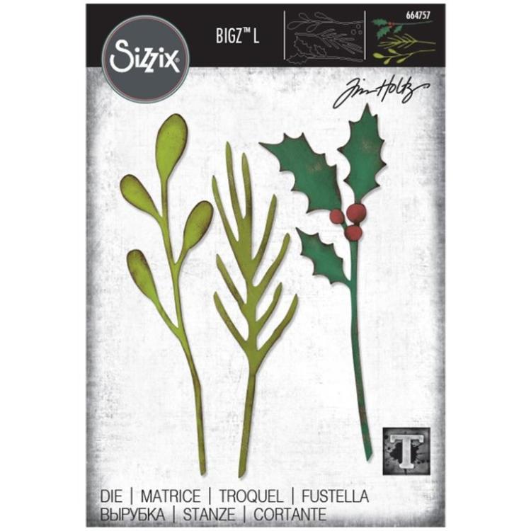 Tim Holtz Bigz Large Die Festive Stems #664757