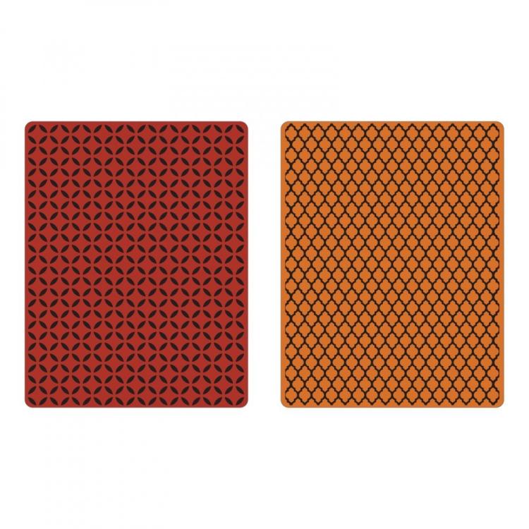 Tim Holtz Embossing Folder 2PK Courtyard & Trellis Set #659449