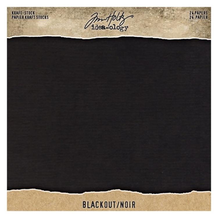 Tim Holtz Idea-Ology 8x8 Kraft Stock Paper Stash Blackout (TH94020)