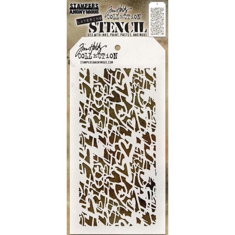 Tim Holtz Layered Stencil Heartstruck #THS073