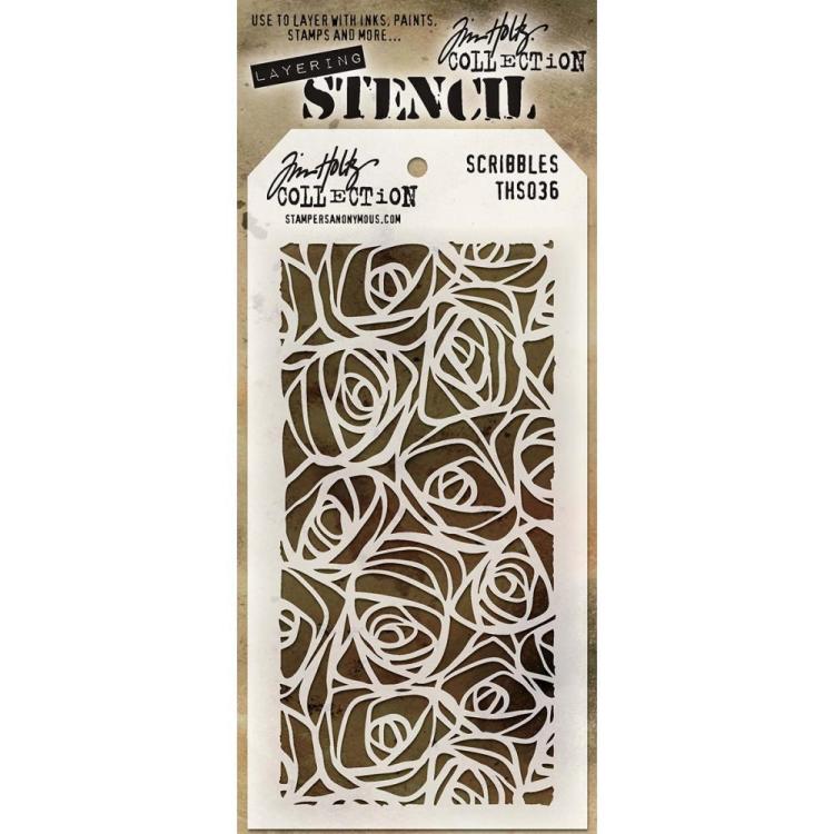 Tim Holtz Layered Stencil Scribbles