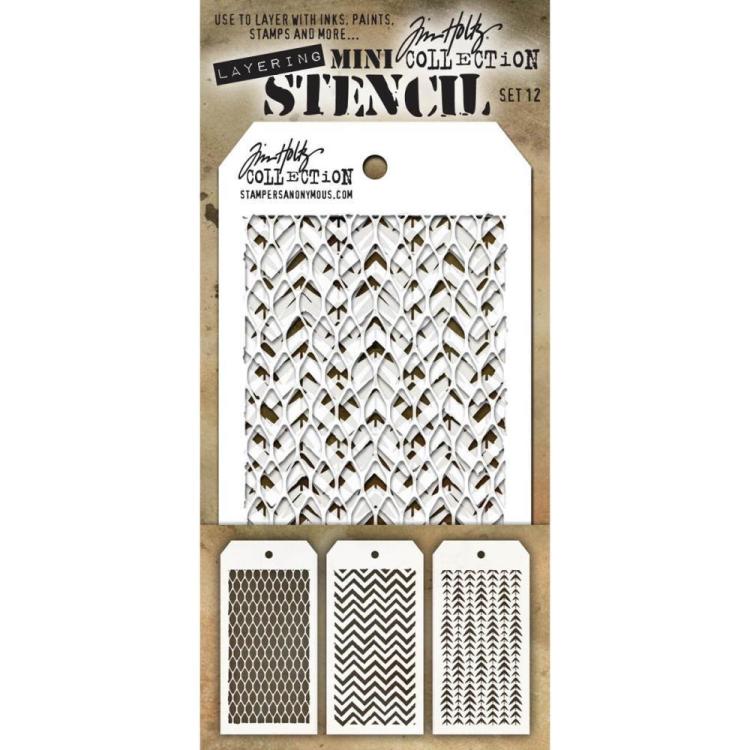 Tim Holtz Mini Layered Stencils Set #12