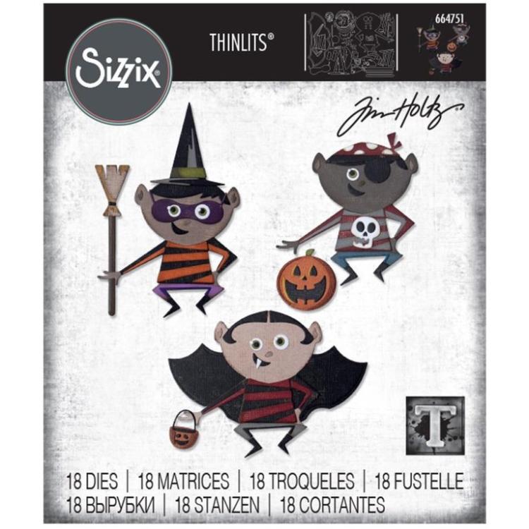 Tim Holtz Thinlits Dies 18Pk Trick or Treater #664751