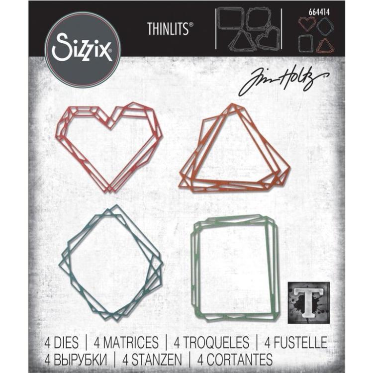 Tim Holtz Thinlits Dies 4Pk Geo Frames #664414