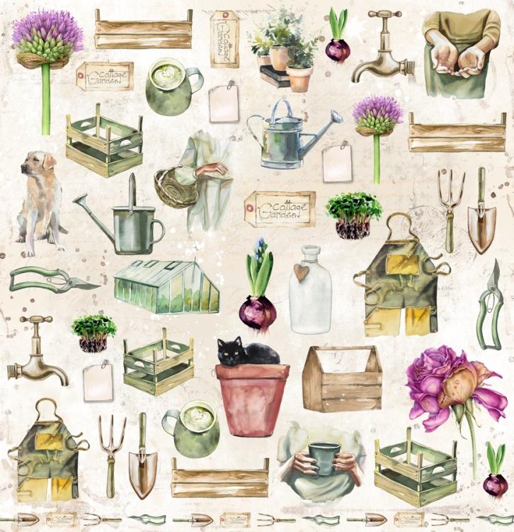 UHK Gallery 12x12 Paper Sheet Cottage Garden