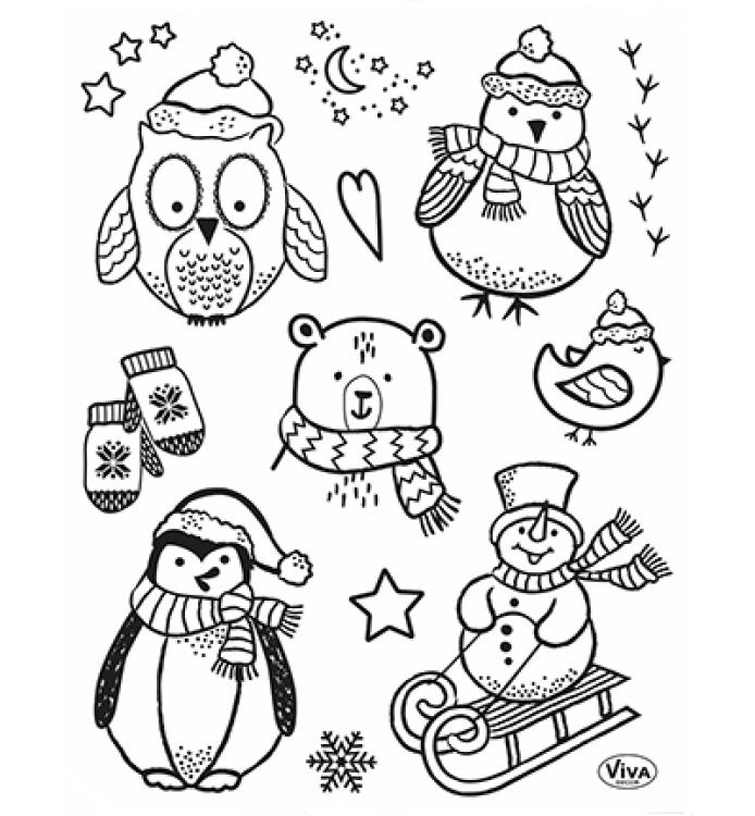 ViVa Decor Stamp Little Winter Friends #224