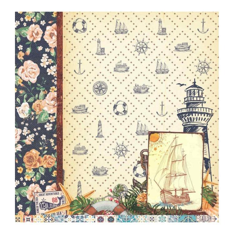 Vintage Odyssey 12x12 Paper Set Sailor