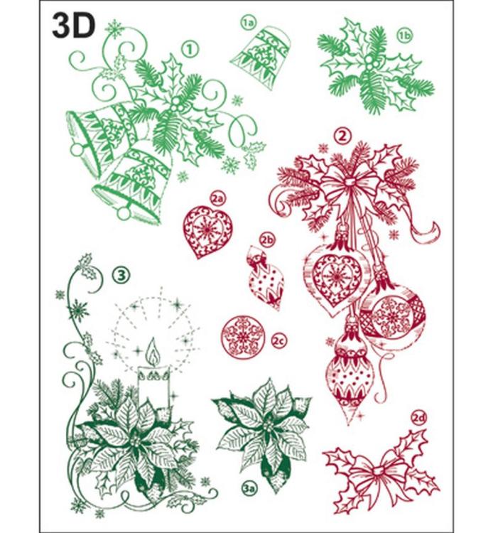 Viva Decor Stempel 3D Weihnachts Motive Klassisch