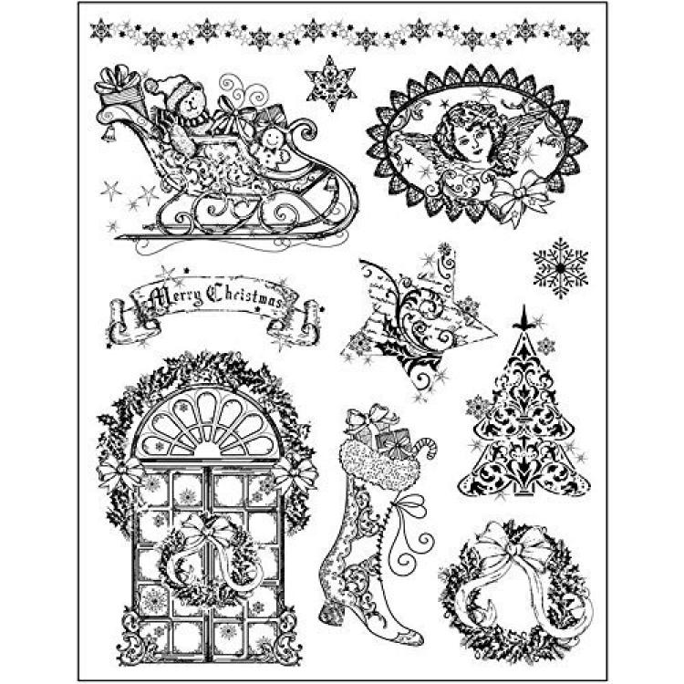 Viva Decor Stempel Weihnachtsmotive Nostalgisch