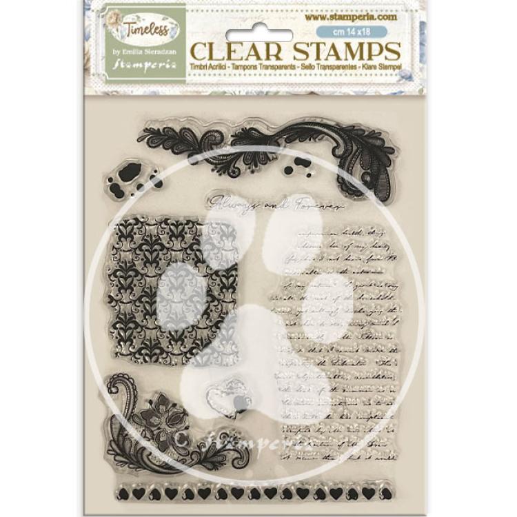 WTK220 Stamperia Timeless Clear Stamps Backgrounds