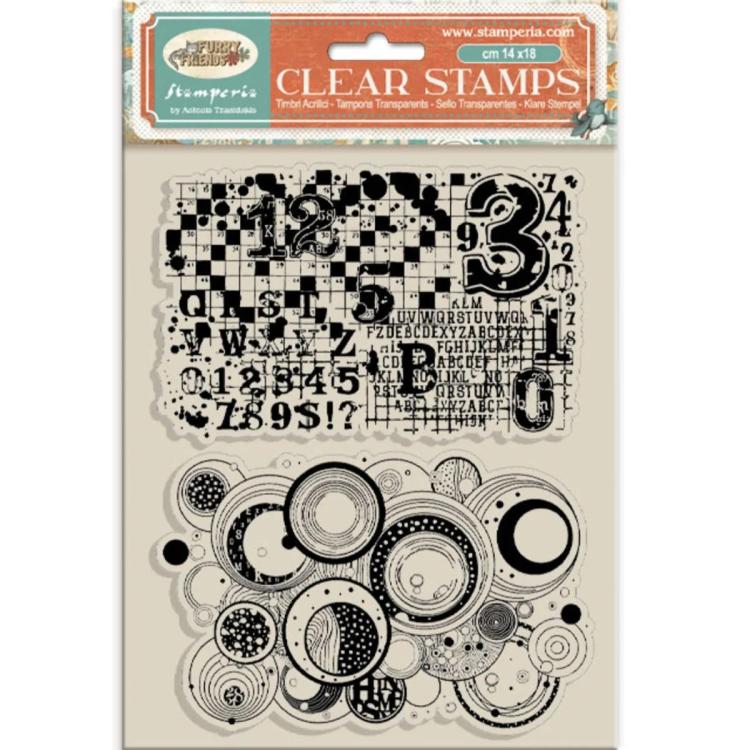 WTK227 Stamperia Furry Friends Clear Stamps Patterns