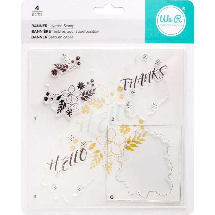 We R Memory Keepers Layered Stamp  Banner #W663090