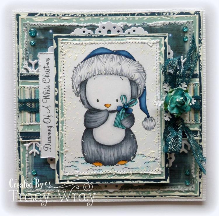 Whimsy Stamps Christmas Penguin