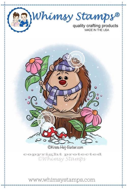 Whimsy Stamps Winter Hedgehog