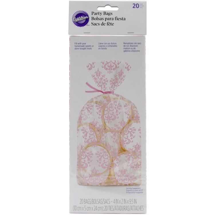 Wilton Treat Bags Pink Damask