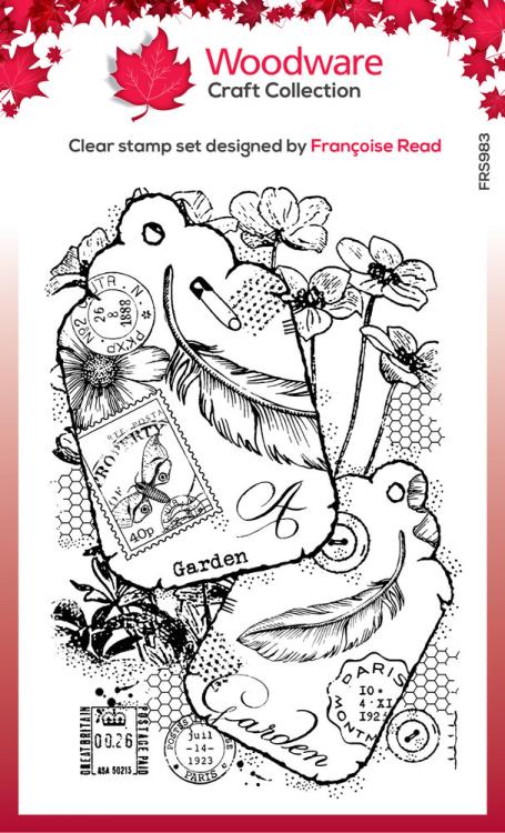 Woodware Clear Magic Stamp Two Tags FRS983