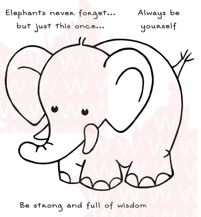 Woodware Clear Magic Elephants Never Forget