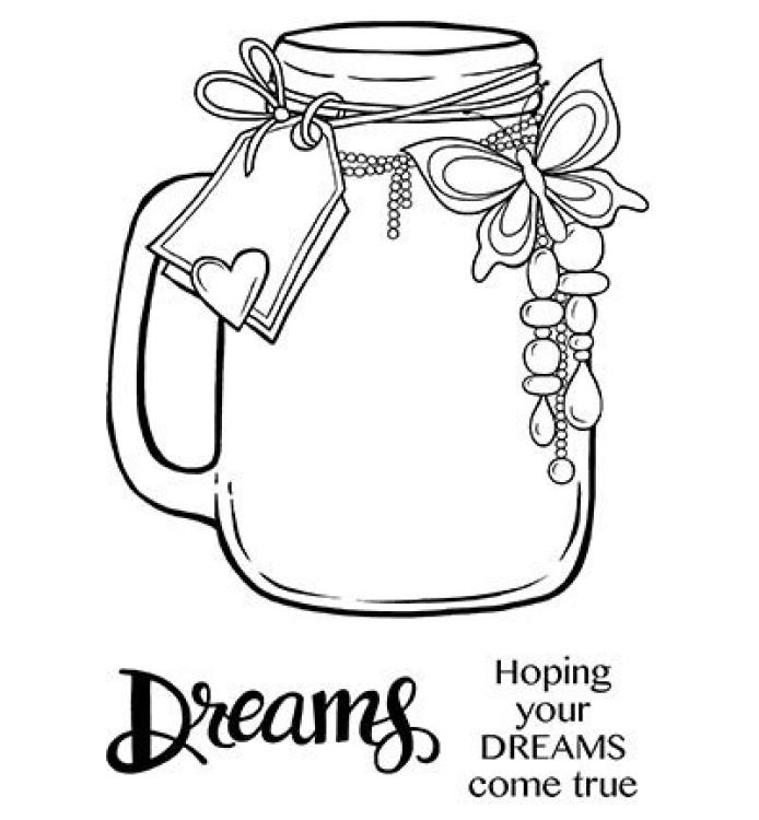 Woodware Clear Magic Stamp Jar of Dreams