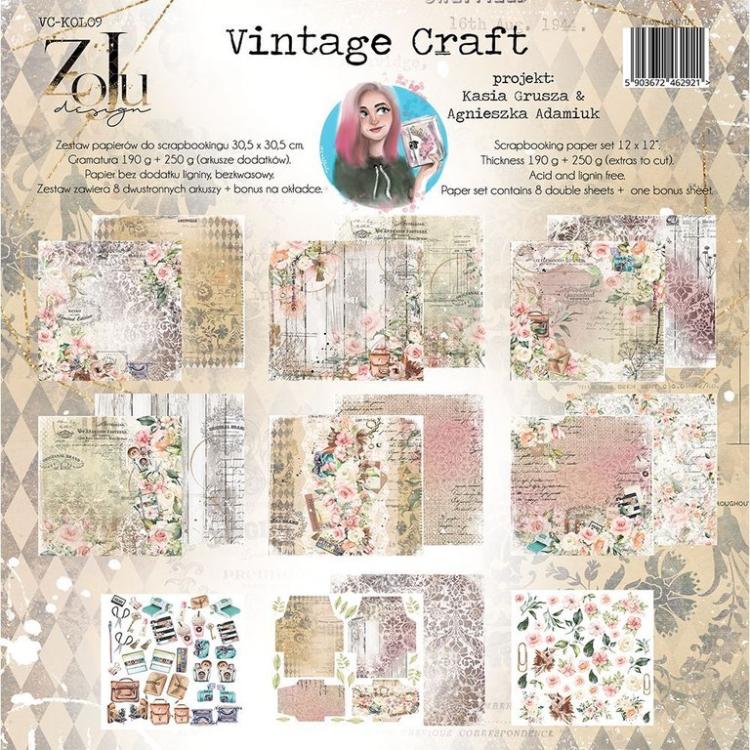 ZoJu Design 12x12 Paper Pack Vintage Craft