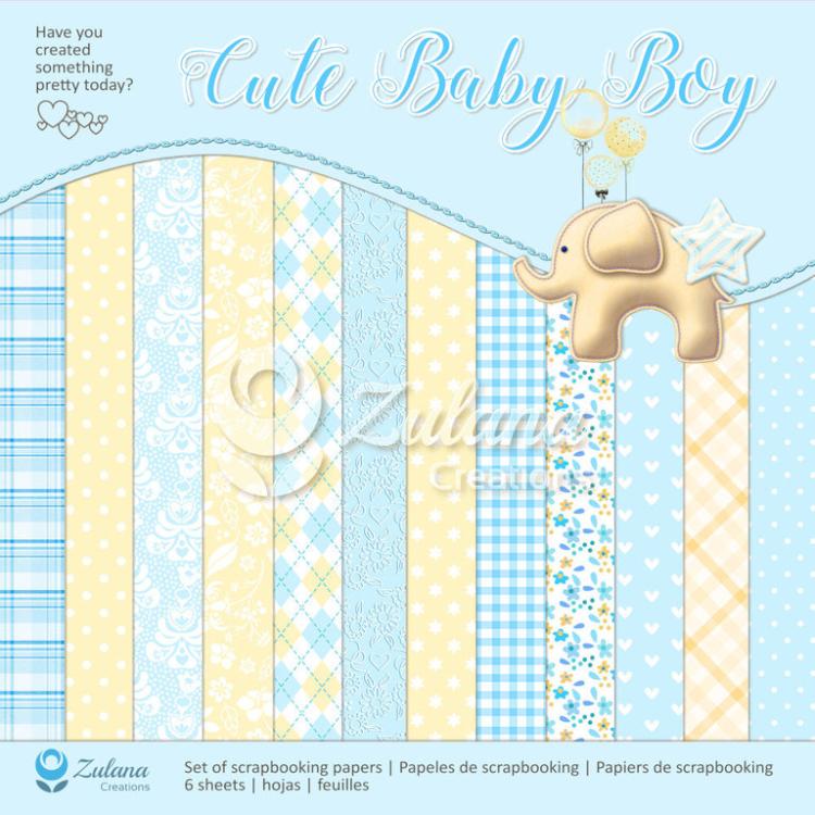 Zulana Creations 12x12 Paper Pad Cute Baby Boy