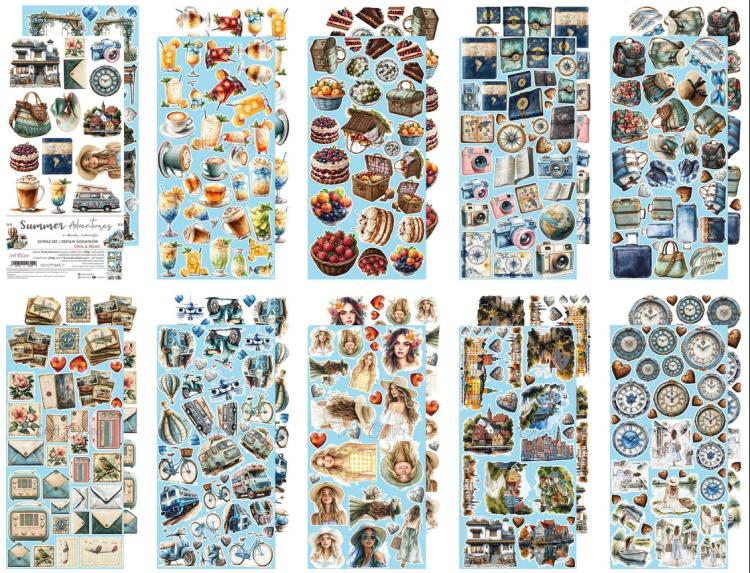 Craft O Clock Summer Adventures Extras to Cut MIX