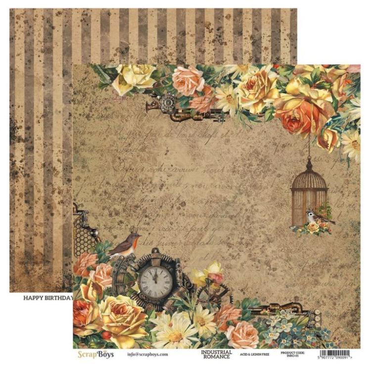 SALE ScrapBoys 12x12 Paper Pack Industrial Romance