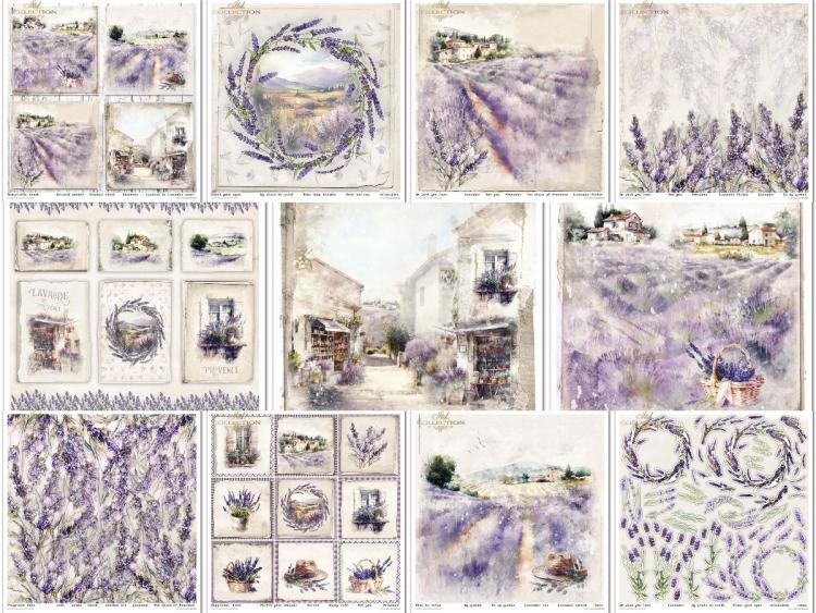 SLS061 ITD Collection Provence 2 Scented with Lavender 12x12 Paper Pad