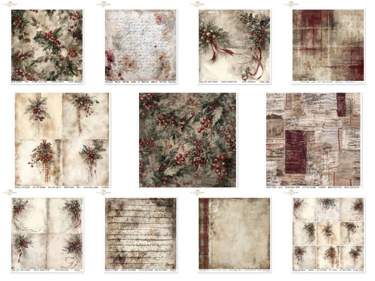 SLS094 ITD Collection Winter's Tale in Red 12x12 Paper Pad