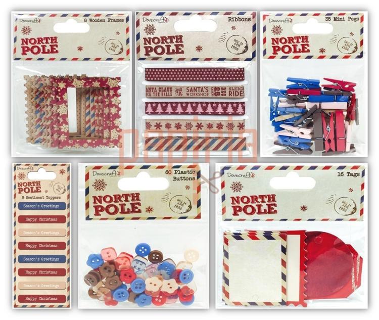 Dovecraft North Pole Embellishment Value Pack