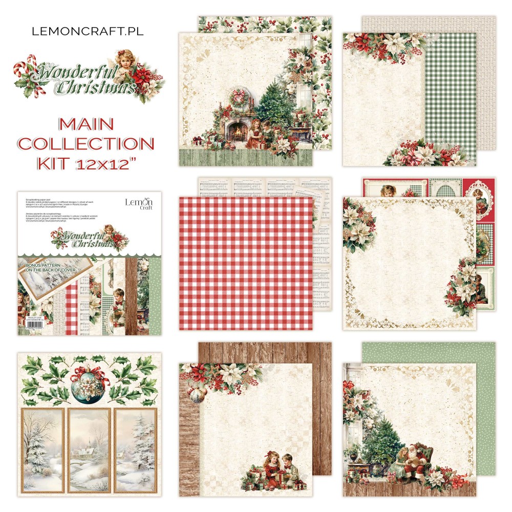 Lemoncraft Cozy Christmas 12x12 Scrapbook Paper Stack 