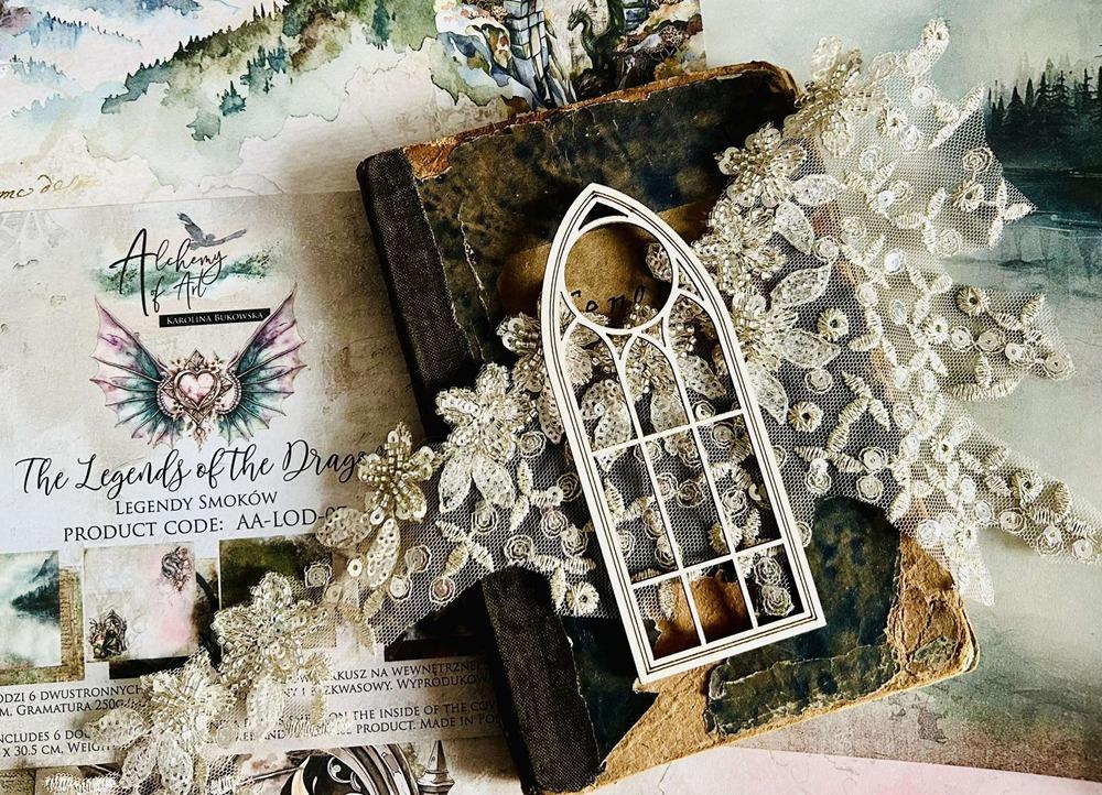 #49 Alchemy of Art Chipboard The Legends of the Dragons Small Windows