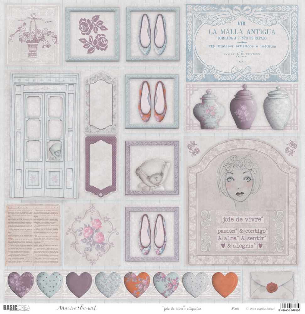 12x12 Paper Set Joie de Vivre by Marisa Bernal