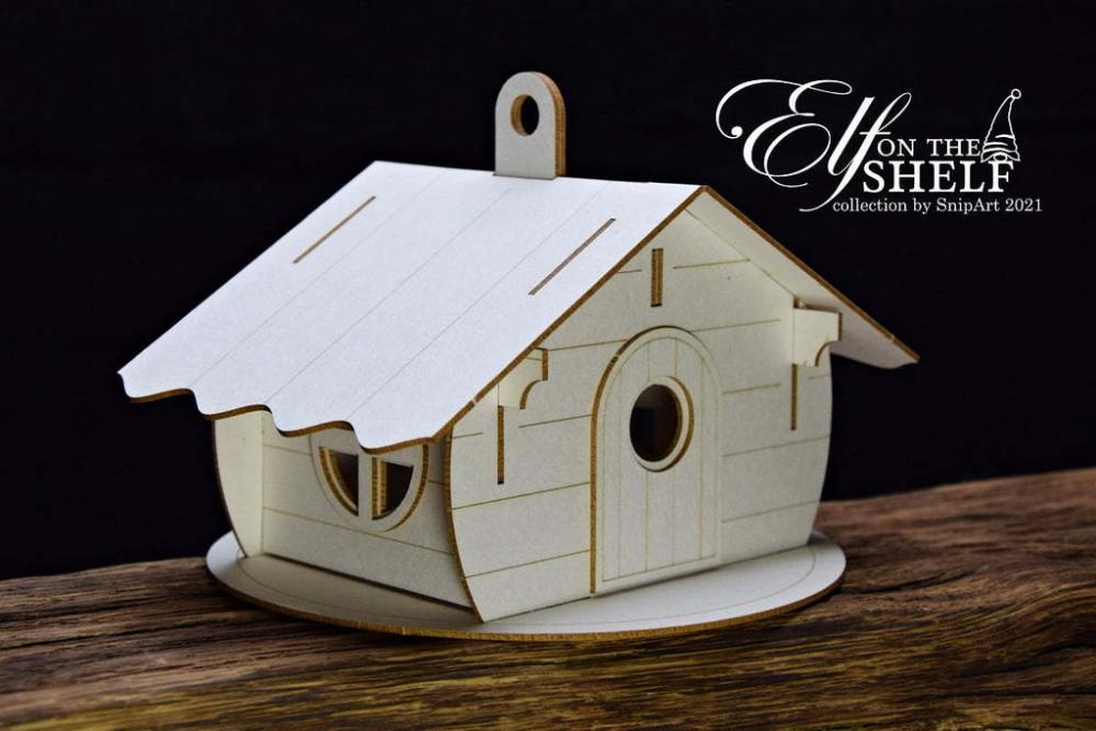 SnipArt Chipboard Elf on the Shelf 3D House #55030