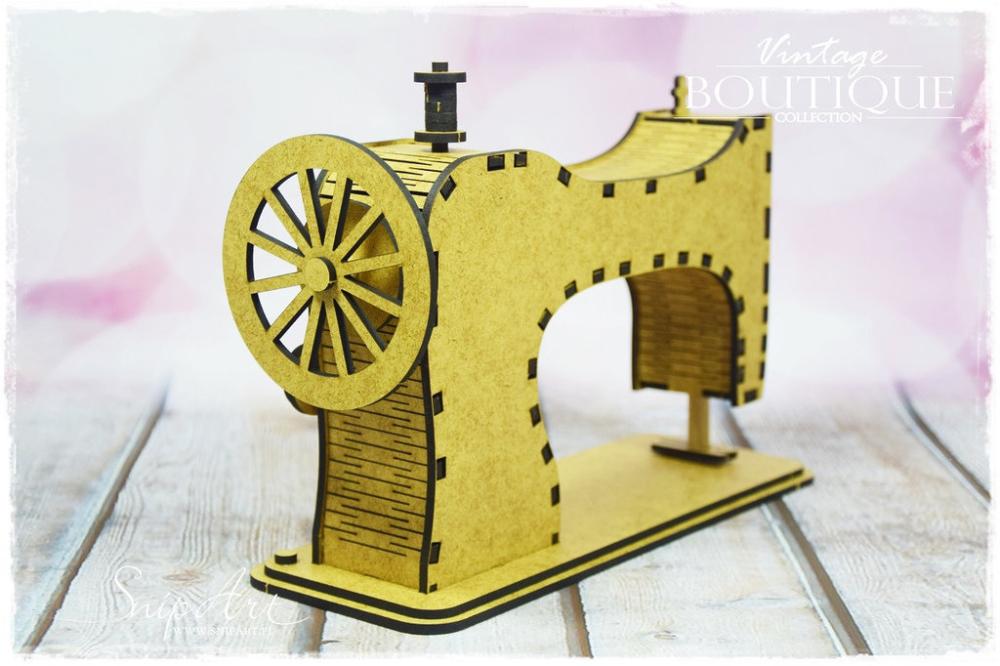 SnipArt MDF Sewing Machine 3D Vintage Boutique