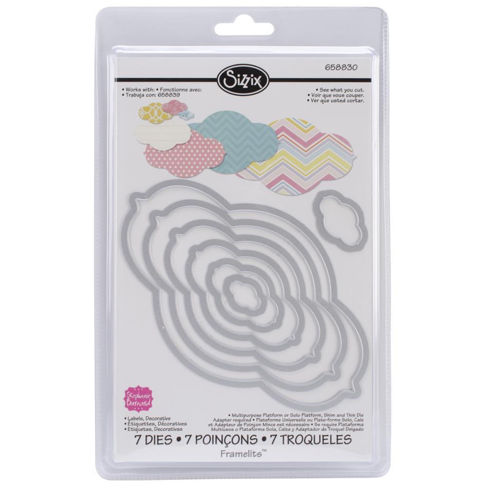 Sizzix Framelits Die Set 7PK Decorative Labels